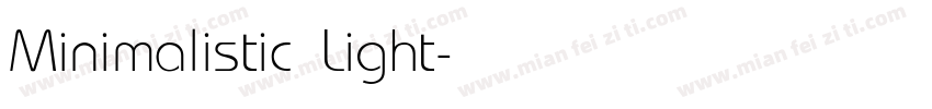 Minimalistic Light字体转换